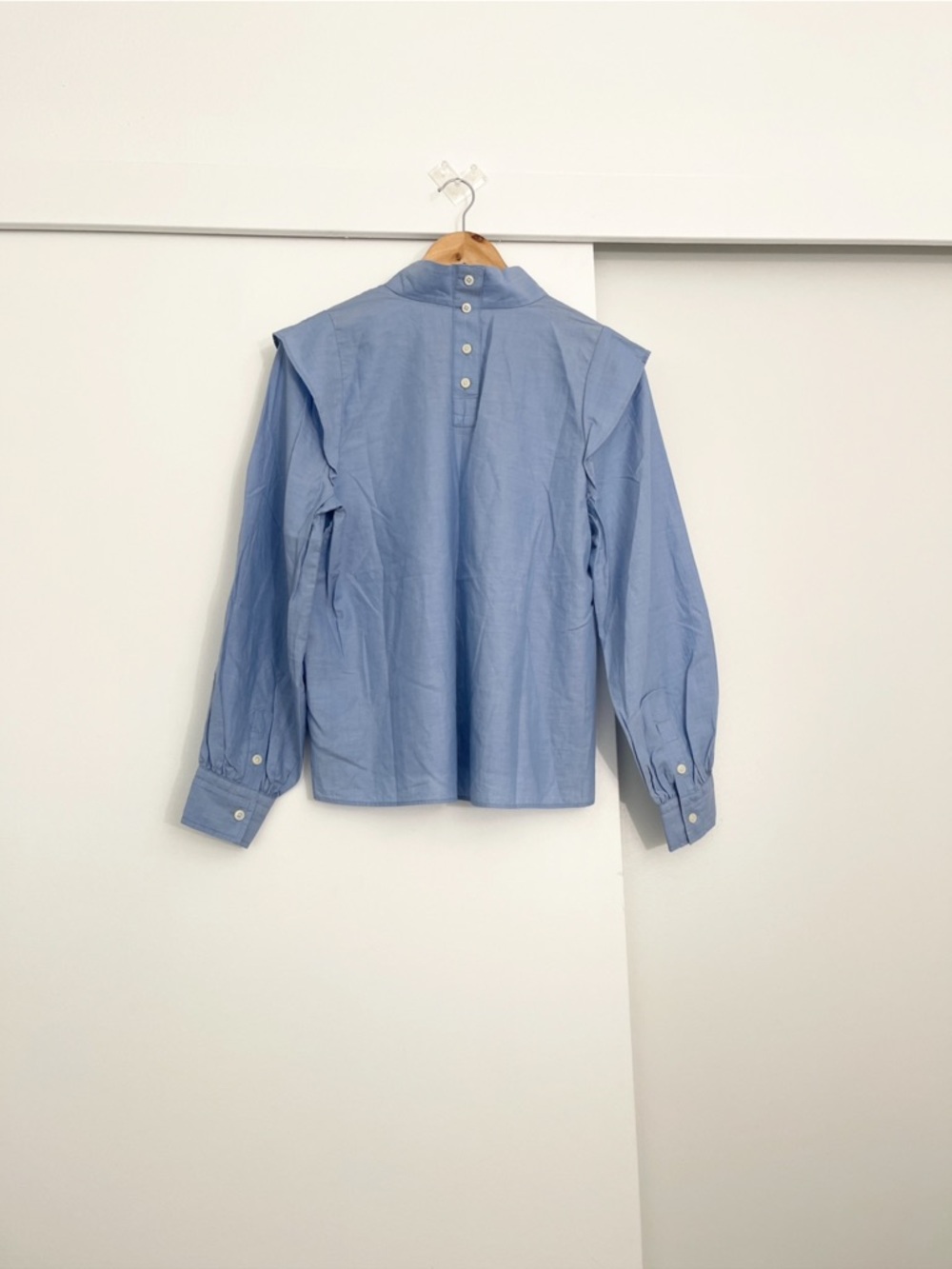 NWT Everlane Cotton Wing Shoulder Blouse Top Size 6 - Picture 2 of 4